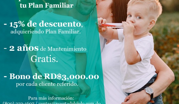 Bono de descuento para el inicial de tu Plan Familiar